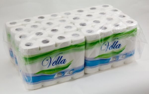 32  Large Pack of 3-ply Absorbent Kitchen Rolls 50 Sheets per Roll